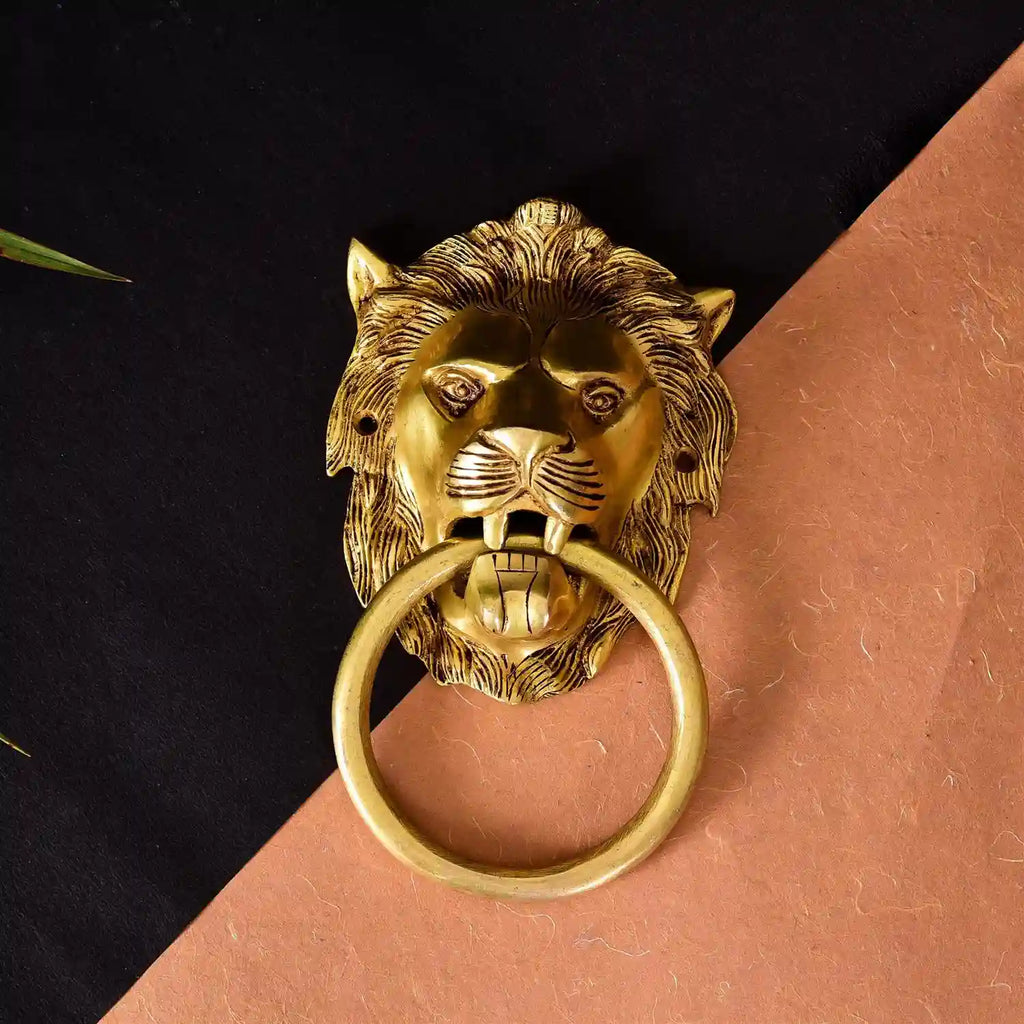 Brass Lion Door Knocker Vedansh Craft