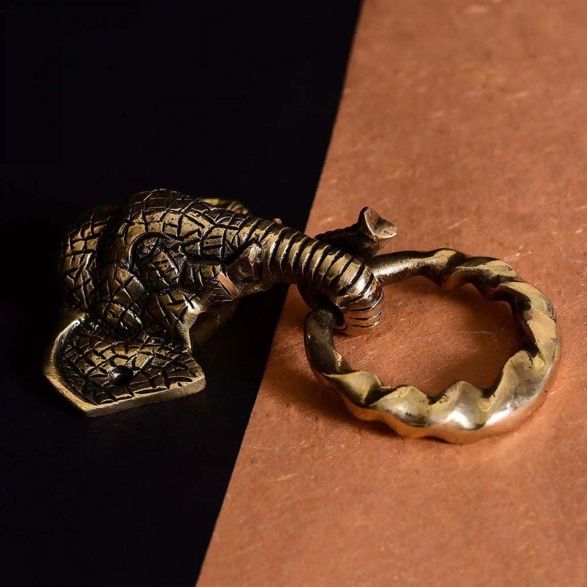 Brass Elephant Door Knocker (6.2 Inch) Vedansh Craft