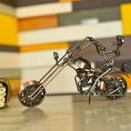 Metal Miniature Motorbike With Rider (5 Inch) Vedansh Craft