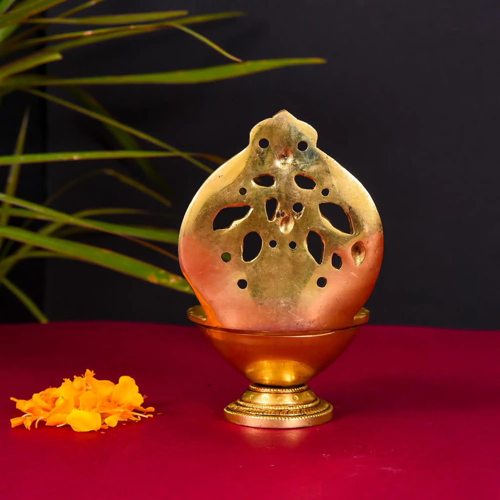 Brass Devi Kamakshi Diya (6.2 Inch) Vedansh Craft