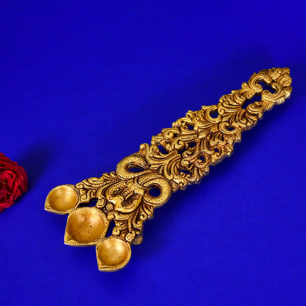 Brass Sheshnag Pooja Spoon (10 Inch) Vedansh Craft