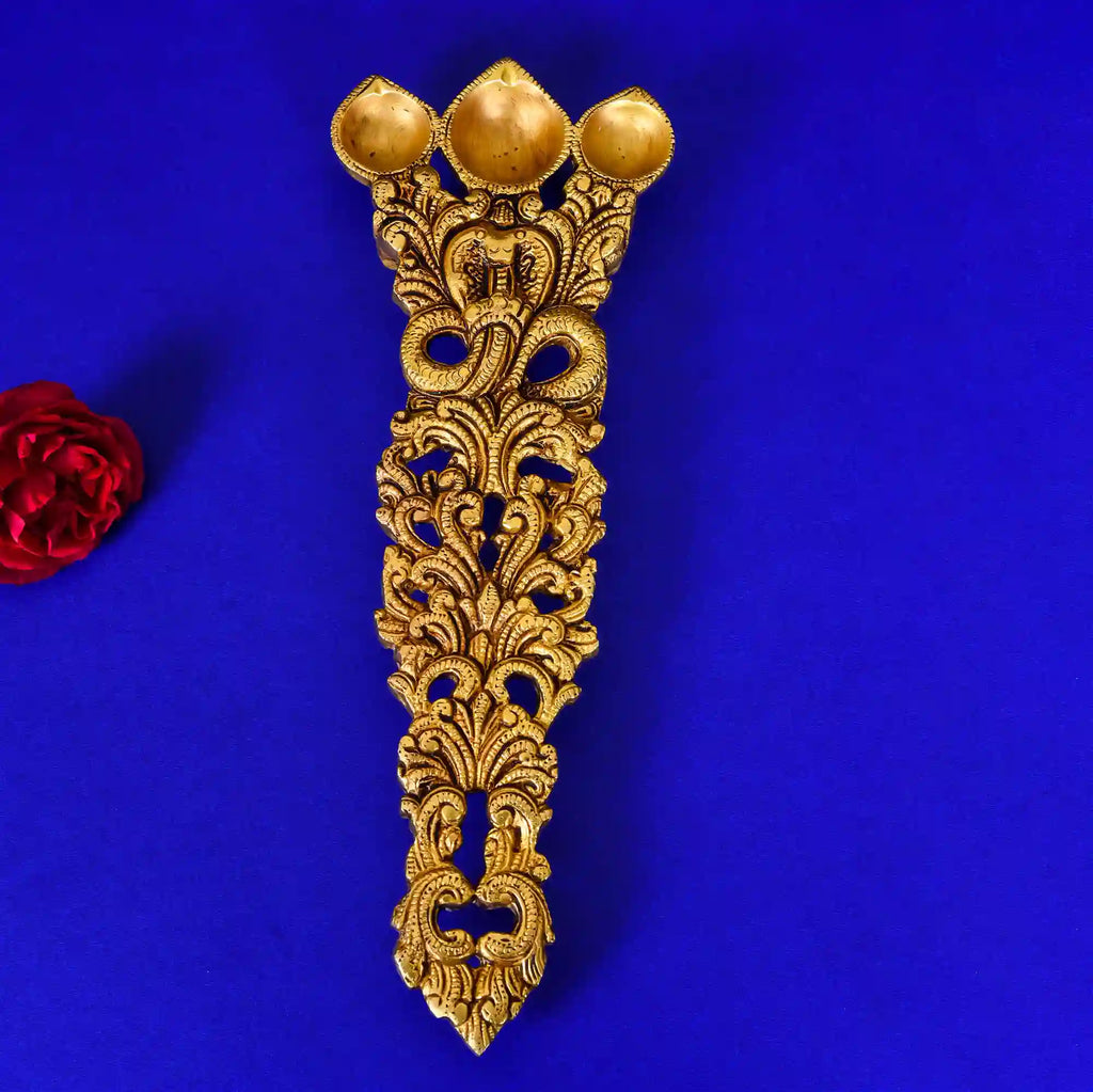 Brass Sheshnag Pooja Spoon (10 Inch) Vedansh Craft