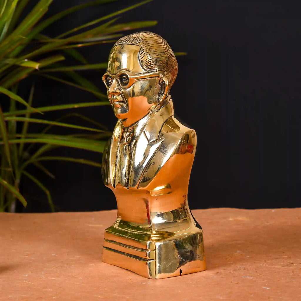 Brass Bhimrao Ambedkar Bust Statue (8 Inch) Vedansh Craft