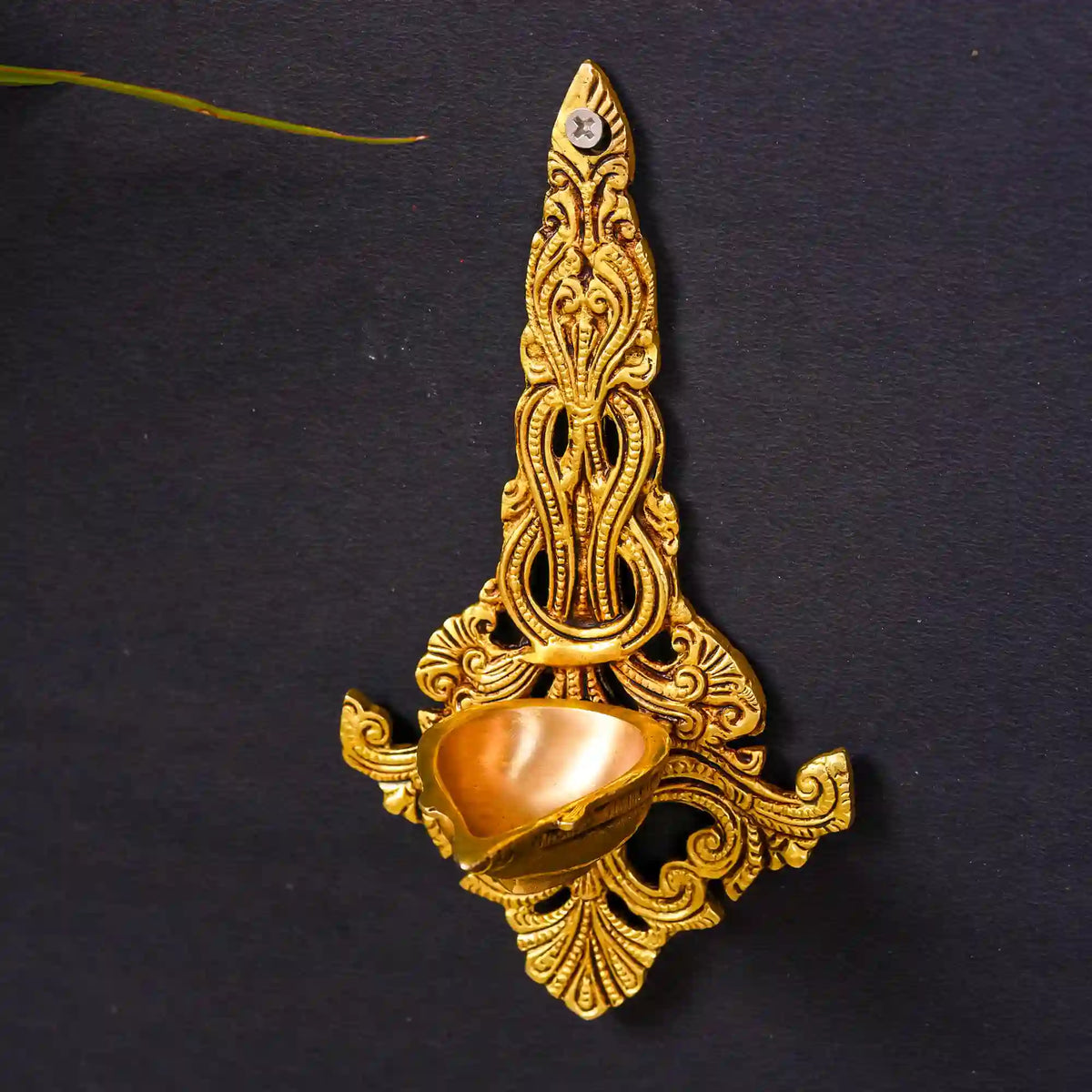 Brass Ethnic Carved Hanging Diya (8 Inch) Vedansh Craft