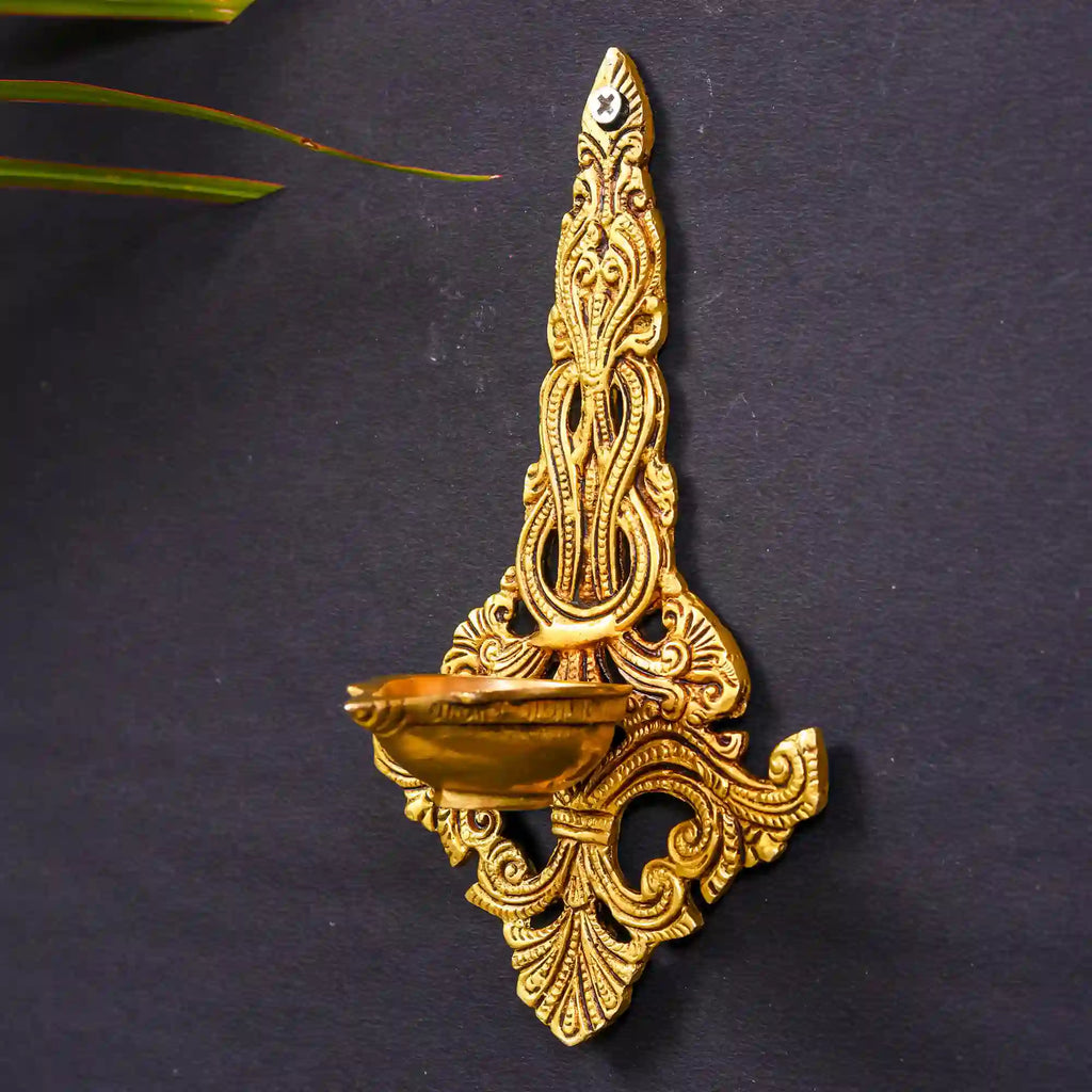 Brass Ethnic Carved Hanging Diya (8 Inch) Vedansh Craft