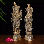 Brass Standing Radha Krishna Statue Set (30 Inch) Vedansh Craft