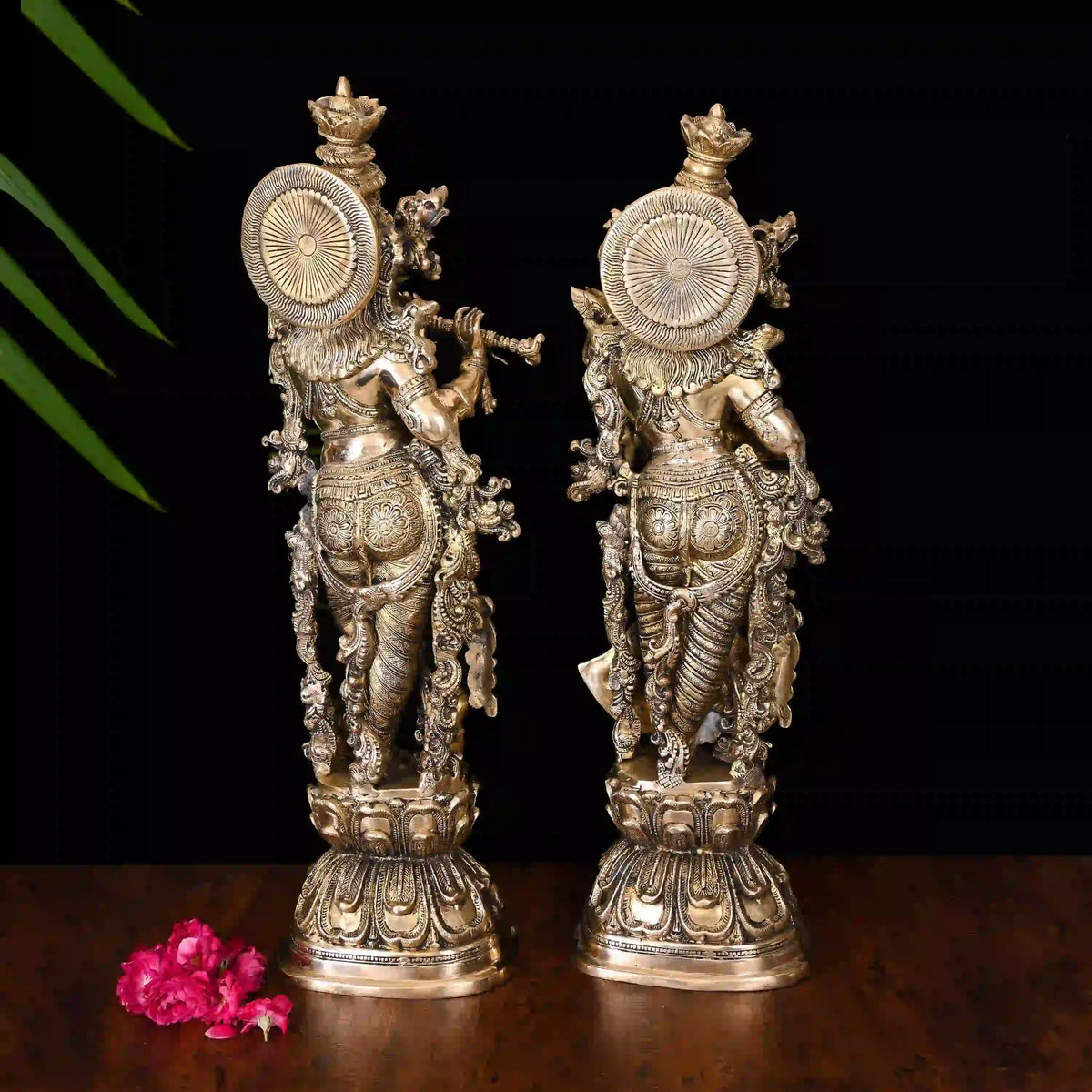 Brass Standing Radha Krishna Statue Set (30 Inch) Vedansh Craft