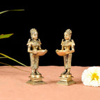 Brass Standing Deep Lakshmi Pair (5 Inch) Vedansh Craft
