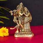 Brass Standing Radha Krishna Idol (6 Inch) Vedansh Craft