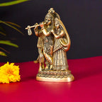 Brass Standing Radha Krishna Idol (6 Inch) Vedansh Craft