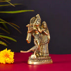 Brass Standing Radha Krishna Idol (6 Inch) Vedansh Craft