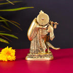 Brass Standing Radha Krishna Idol (6 Inch) Vedansh Craft