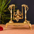 Brass Superfine Sitting Ganesha Swing/Jhula (10 Inch) Vedansh Craft