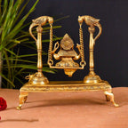 Brass Superfine Sitting Ganesha Swing/Jhula (10 Inch) Vedansh Craft