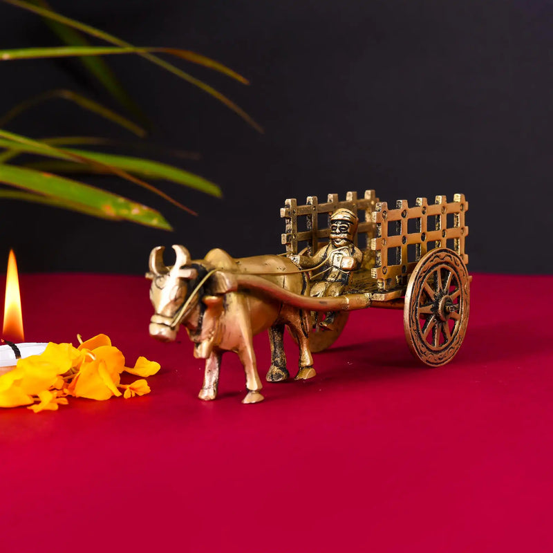 Brass Single Bullock Cart (2.5 Inch) Vedansh Craft