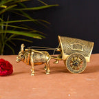 Brass Double Bullock Cart (3.5 Inch) Vedansh Craft