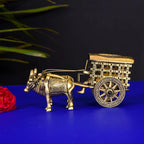 Brass Double Bullock Cart (3.2 Inch) Vedansh Craft