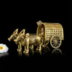 Brass Big Double Bullock Cart (6.5 Inch) Vedansh Craft