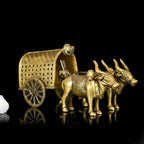 Brass Big Double Bullock Cart (6.5 Inch) Vedansh Craft