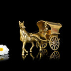 Brass Big Horse Cart/Chariot (6.5 Inch) Vedansh Craft