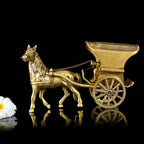 Brass Big Horse Cart/Chariot (6.5 Inch) Vedansh Craft