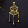 Brass Wall Hanging Ganesha In Frame With Three Bells (11 Inch) Vedansh Craft
