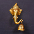 Brass Ethnic Wall Hanging Ganesha Face With Bell (7.5 Inch) Vedansh Craft