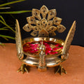 Majestic Brass Peacock Urli (11" Inch) Vedansh Craft