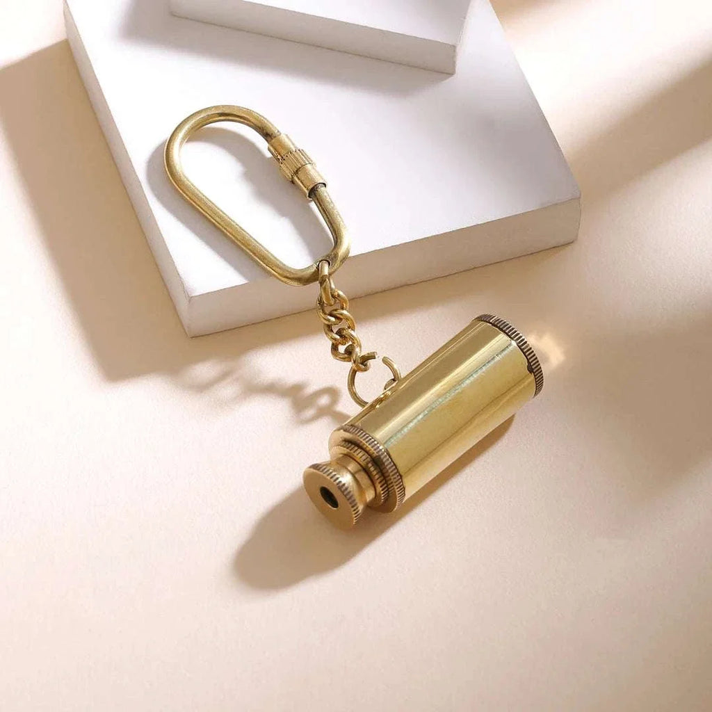 Brass Telescope Keychain With Box (2.5 Inch) Vedansh Craft