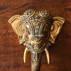 Brass Ganesha With Bell Wall Hanging (12 Inch) Vedansh Craft