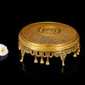 Brass Ethnic Chowki With Hanging Bells (5 Inch) Vedansh Craft