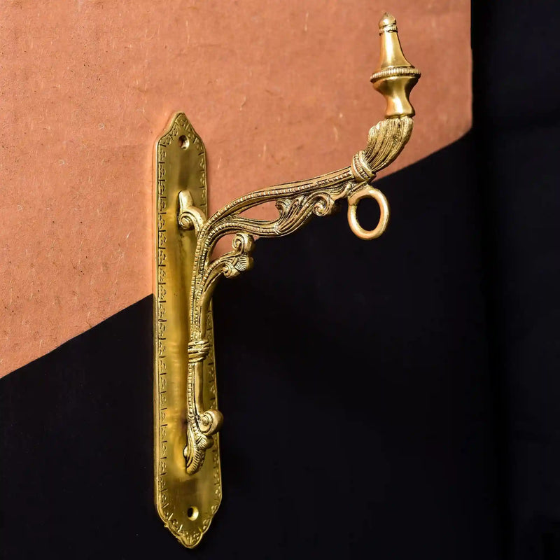 Brass Hanging Wall Mount Bracket (11 Inch) Vedansh Craft