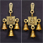 Brass Ganesha And Lakshmi Hanging Bell (7 Inch) Vedansh Craft