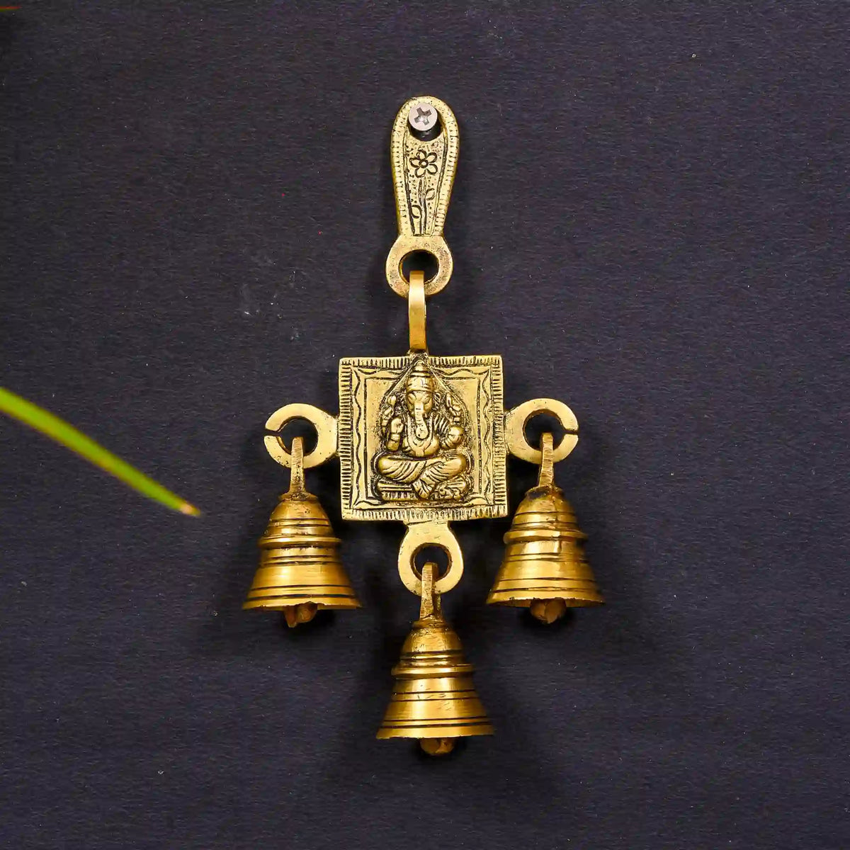Brass Ganesha And Lakshmi Hanging Bell (7 Inch) Vedansh Craft