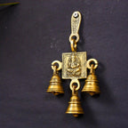 Brass Ganesha And Lakshmi Hanging Bell (7 Inch) Vedansh Craft