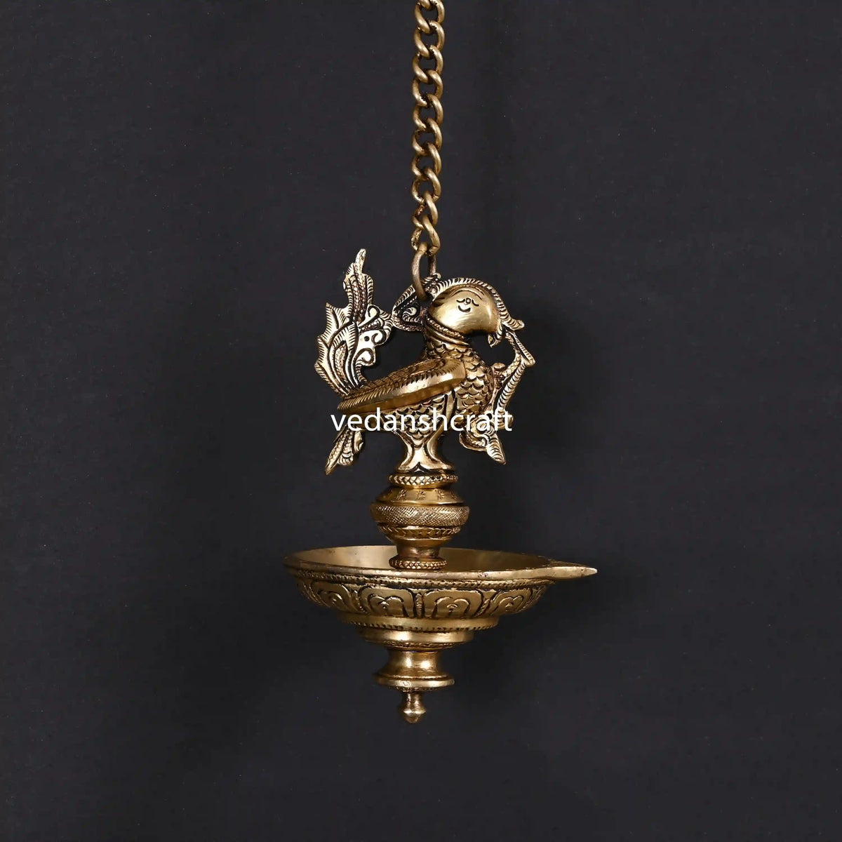 Brass Ethnic Hanging Peacock Diya Vedansh Craft