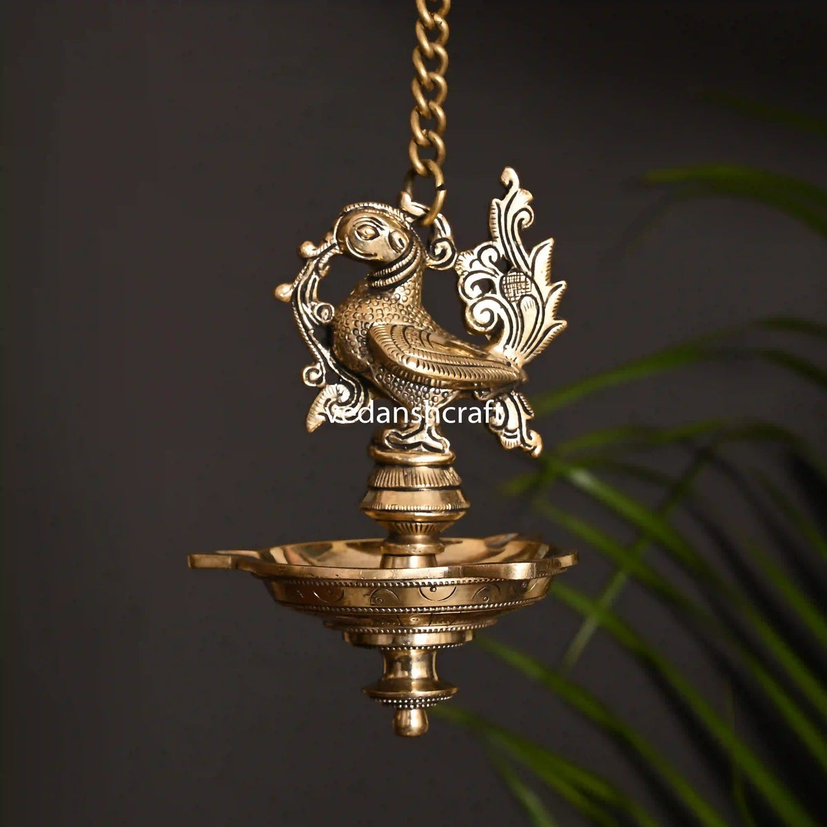 Brass Ethnic Hanging Peacock Diya Vedansh Craft