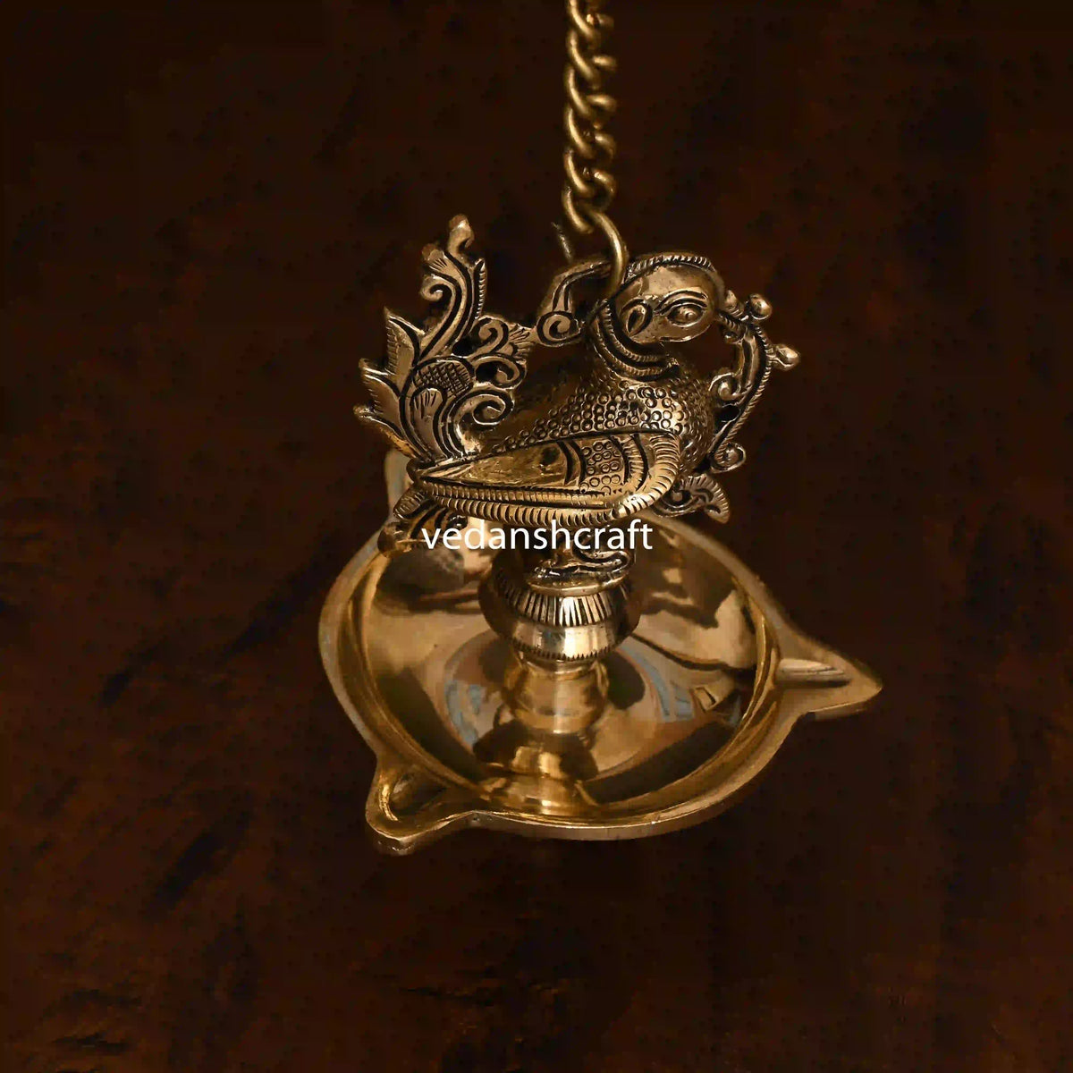 Brass Ethnic Hanging Peacock Diya Vedansh Craft