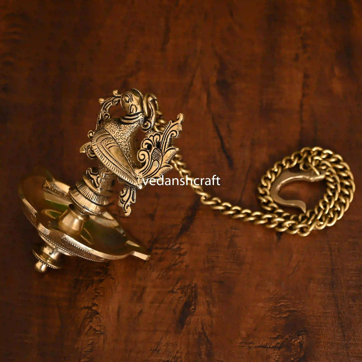 Brass Ethnic Hanging Peacock Diya Vedansh Craft