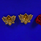 Brass Lotus Flower Diya Pair Vedansh Craft