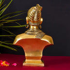 Brass Chatrapati Shivaji Maharaj Bust Sculpture (12 Inch) Vedansh Craft