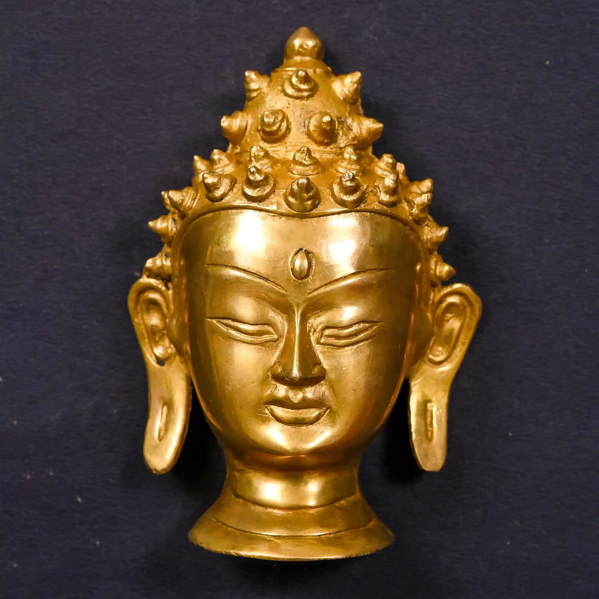 Brass Buddha Face Wall Hanging (6 Inch) Vedansh Craft