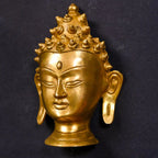Brass Buddha Face Wall Hanging (6 Inch) Vedansh Craft