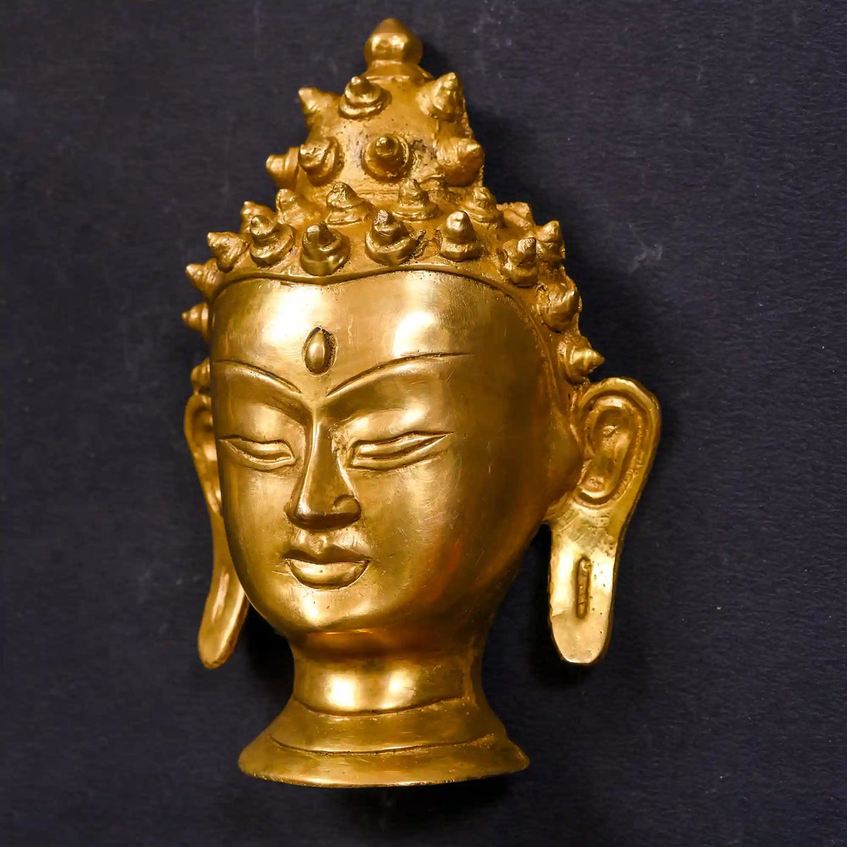 Brass Buddha Face Wall Hanging (6 Inch) Vedansh Craft