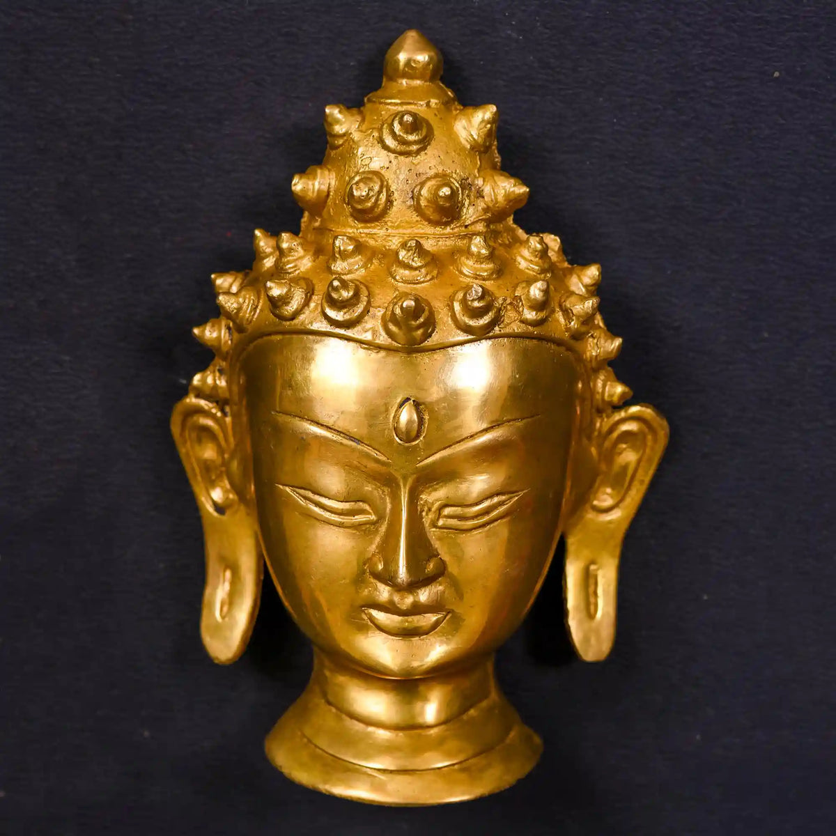 Brass Buddha Face Wall Hanging (6 Inch) Vedansh Craft