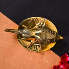 Brass Ganesha Face Door Knocker (7 Inch) Vedansh Craft