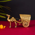Brass Handmade Camel Cart (3 Inch) Vedansh Craft