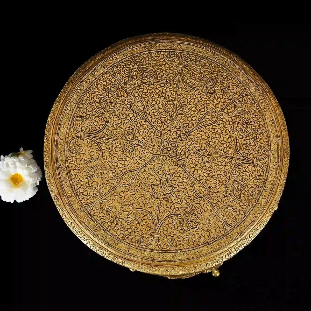 Brass Ethnic Chowki (5 Inch) Vedansh Craft