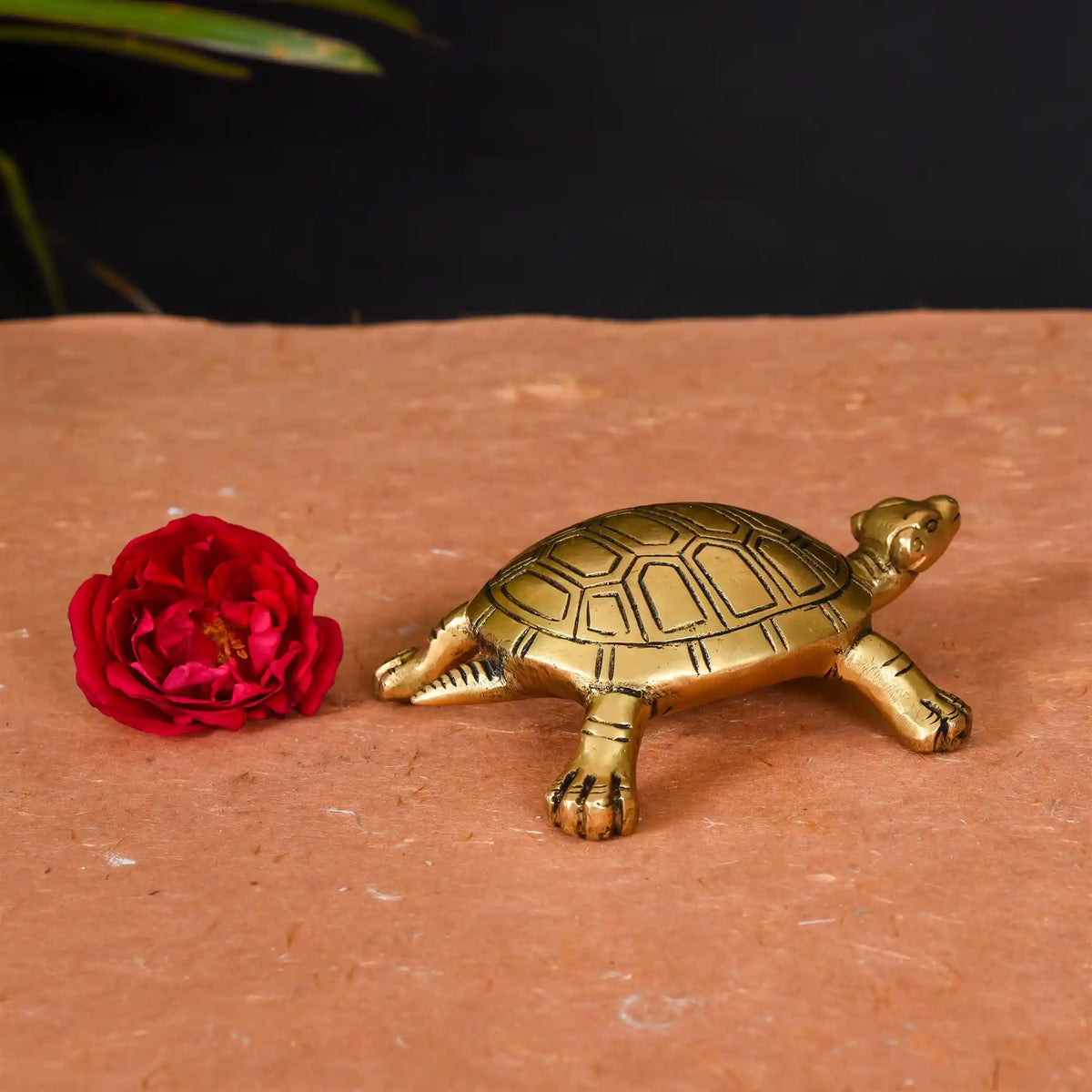 Brass Tortoise Figuruine For Vastu/Feng Shui (1.5 Inch) Vedansh Craft