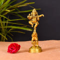 Brass Superfine Statue Of Lord Dancing Ganesha (7 Inch) Vedansh Craft